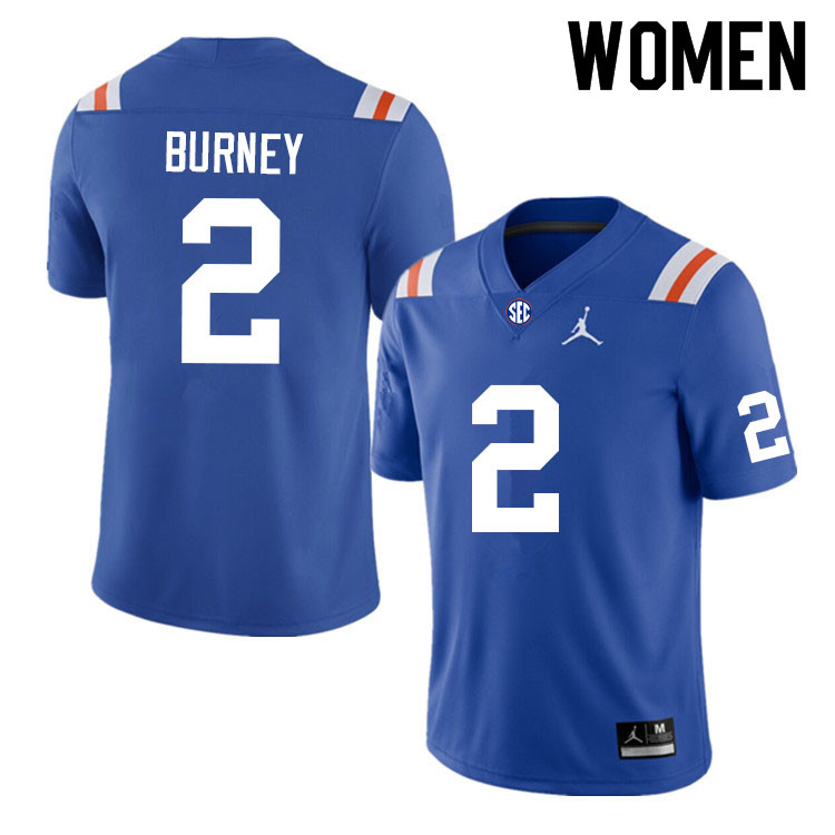 Women #2 Amari Burney Florida Gators College Football Jerseys Sale-Throwback - Click Image to Close